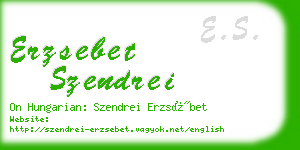 erzsebet szendrei business card